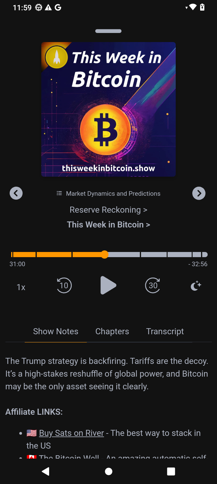 Beautiful podcast player