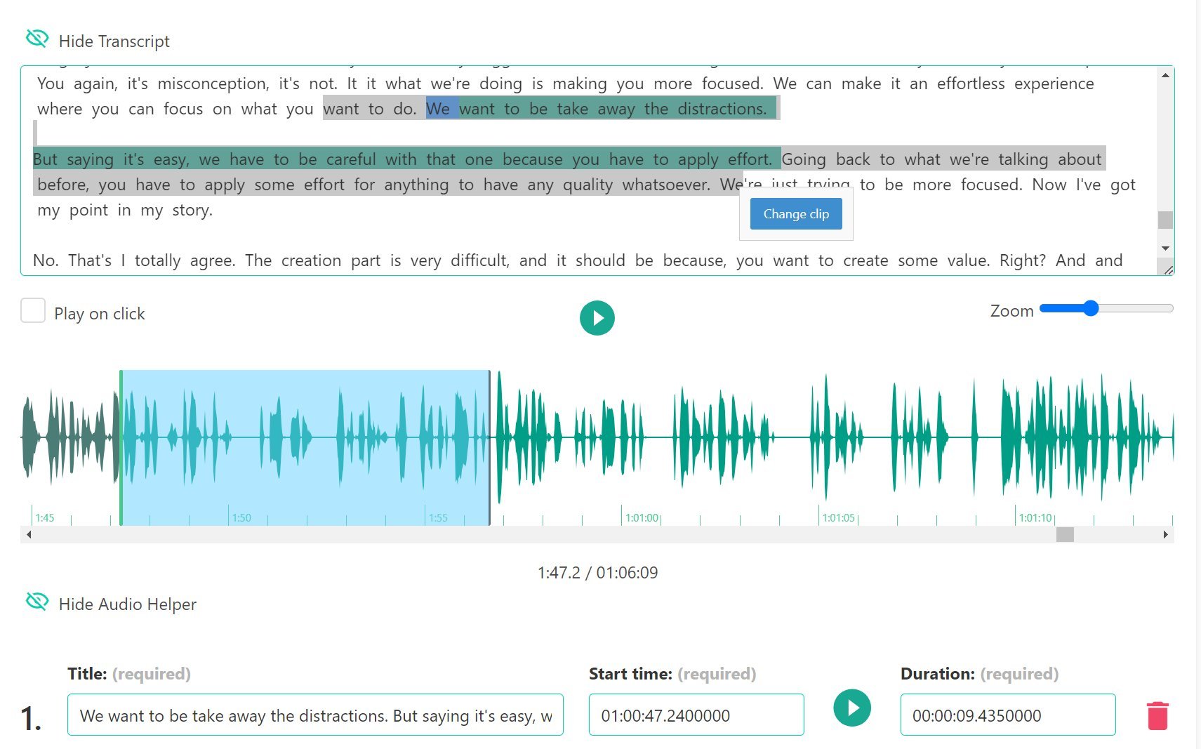 Podcast Episode Clips Made Easy