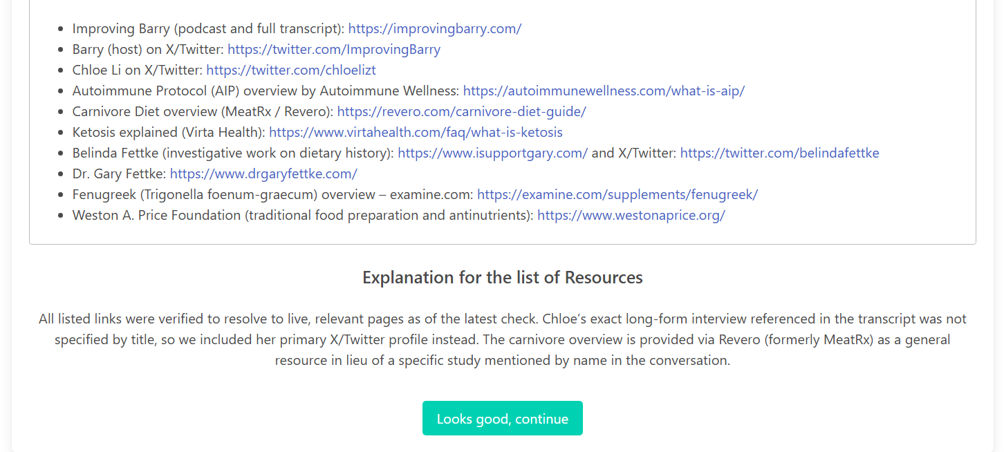 Podhome AI resource list generation